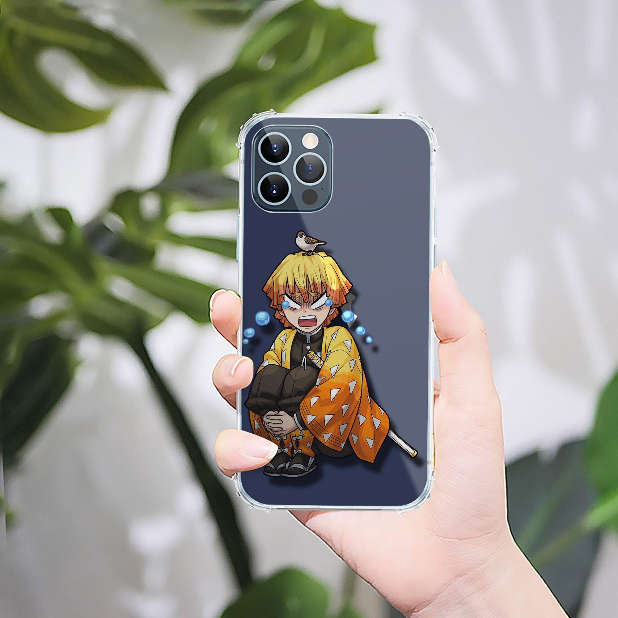 （画像用） 鬼滅の刃（きめつのやいば）我妻 善逸／あがつま ぜんいつ Agatsuma Zenitsu 【iPhone 12シリーズ対応】透明スマホケース（クリアソフトケース）